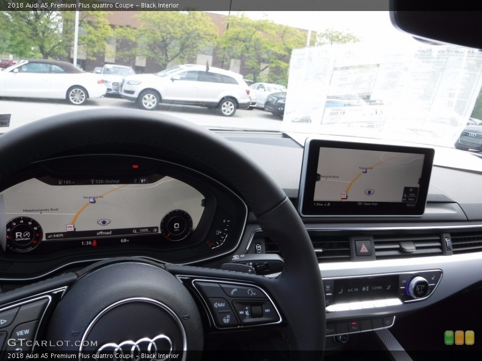 Black Interior Navigation for the 2018 Audi A5 Premium Plus quattro Coupe #120395629