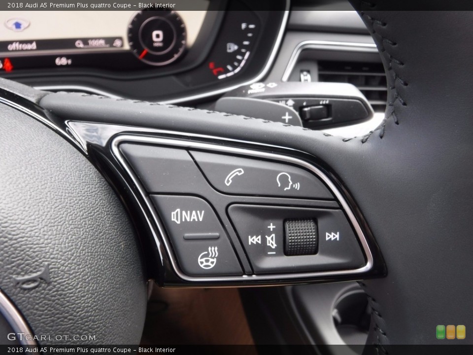 Black Interior Controls for the 2018 Audi A5 Premium Plus quattro Coupe #120395645
