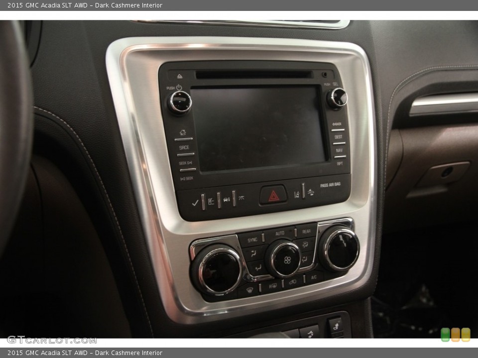 Dark Cashmere Interior Controls for the 2015 GMC Acadia SLT AWD #120396127