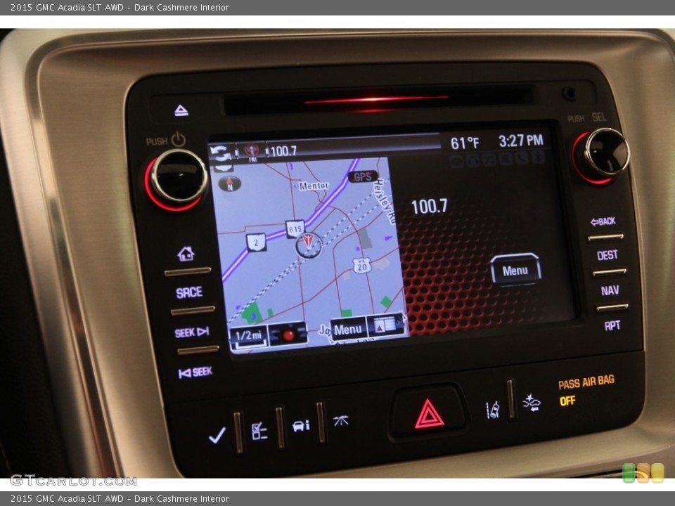 Dark Cashmere Interior Navigation for the 2015 GMC Acadia SLT AWD #120396142