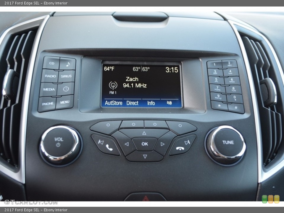 Ebony Interior Controls for the 2017 Ford Edge SEL #120397225