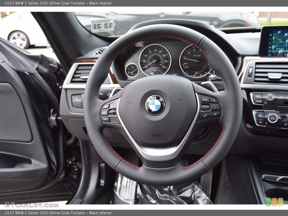 Black Interior Steering Wheel for the 2017 BMW 3 Series 330i xDrive Gran Turismo #120406223