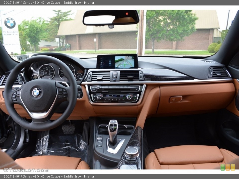 Saddle Brown Interior Dashboard for the 2017 BMW 4 Series 430i xDrive Coupe #120408695