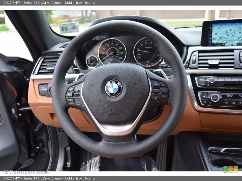 Saddle Brown Interior Steering Wheel for the 2017 BMW 4 Series 430i xDrive Coupe #120408772