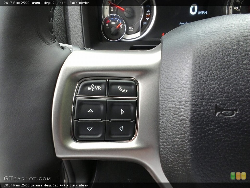 Black Interior Controls for the 2017 Ram 2500 Laramie Mega Cab 4x4 #120409595