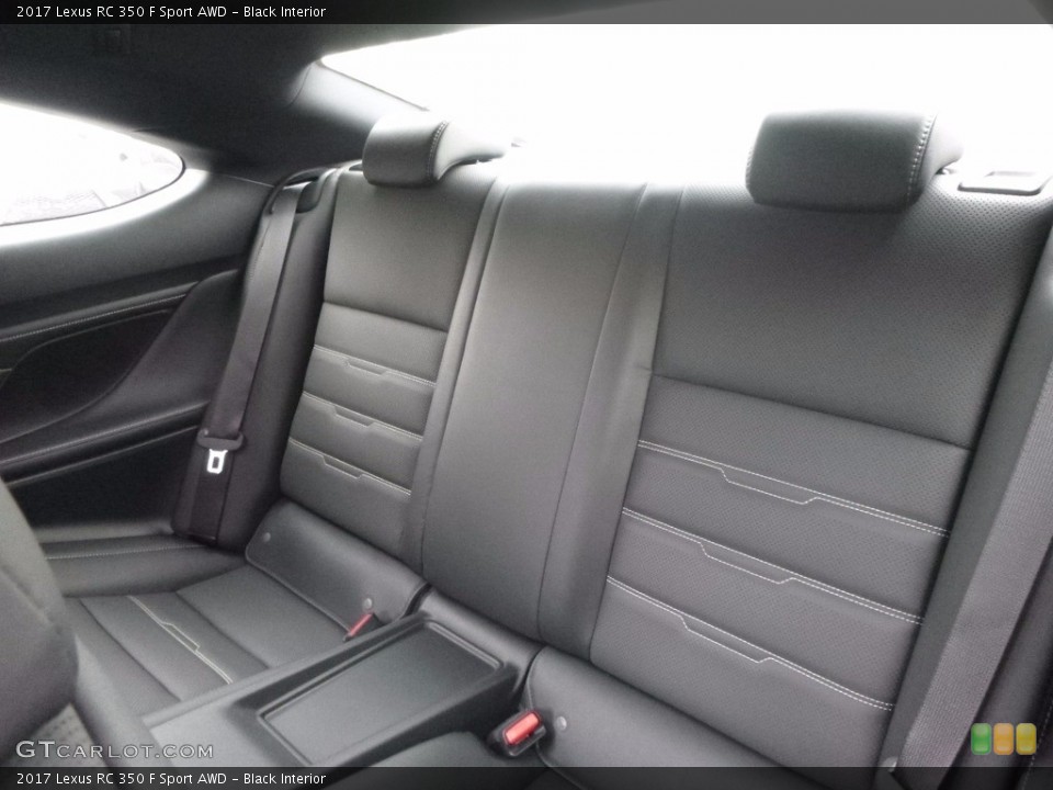 Black Interior Rear Seat for the 2017 Lexus RC 350 F Sport AWD #120416489