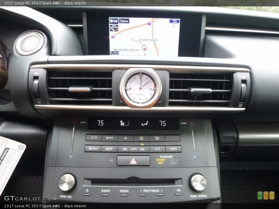 Black Interior Controls for the 2017 Lexus RC 350 F Sport AWD #120416621