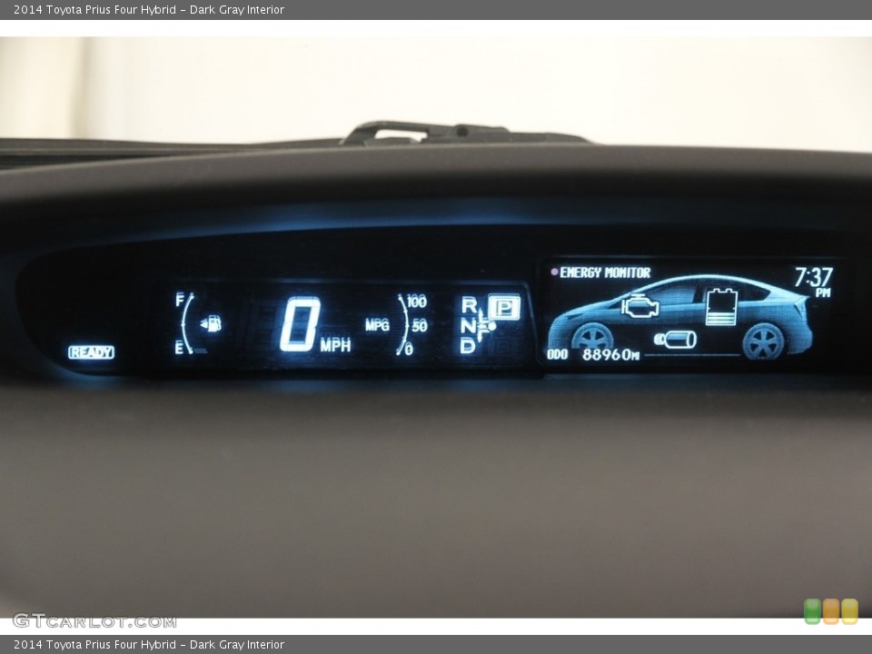 Dark Gray Interior Gauges for the 2014 Toyota Prius Four Hybrid #120417362