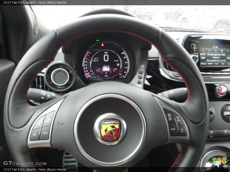 Nero (Black) Interior Steering Wheel for the 2017 Fiat 500c Abarth #120419951