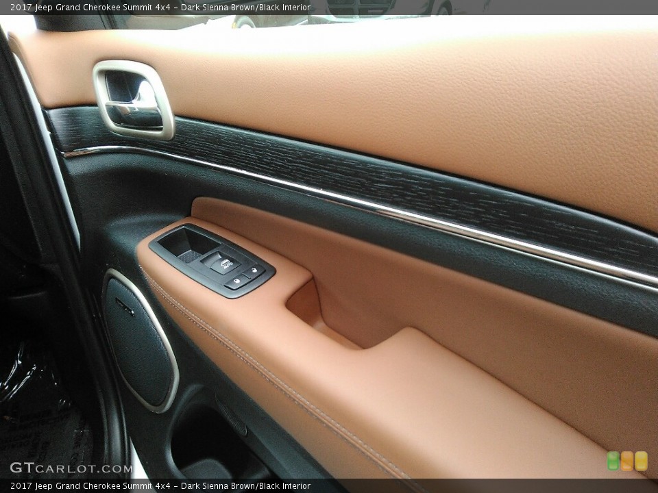 Dark Sienna Brown/Black Interior Door Panel for the 2017 Jeep Grand Cherokee Summit 4x4 #120421802