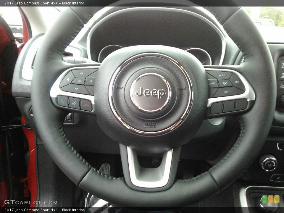 Black Interior Steering Wheel for the 2017 Jeep Compass Sport 4x4 #120424402