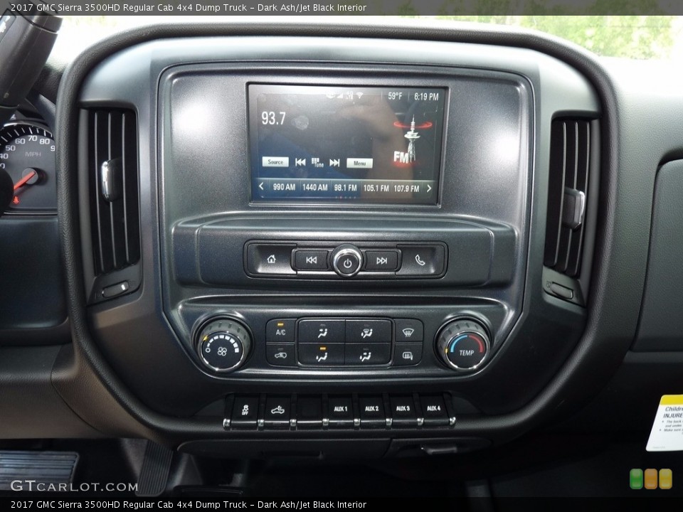Dark Ash/Jet Black Interior Controls for the 2017 GMC Sierra 3500HD Regular Cab 4x4 Dump Truck #120426250