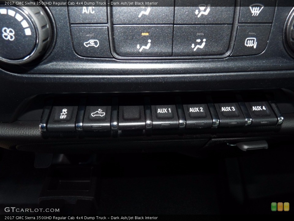 Dark Ash/Jet Black Interior Controls for the 2017 GMC Sierra 3500HD Regular Cab 4x4 Dump Truck #120426274