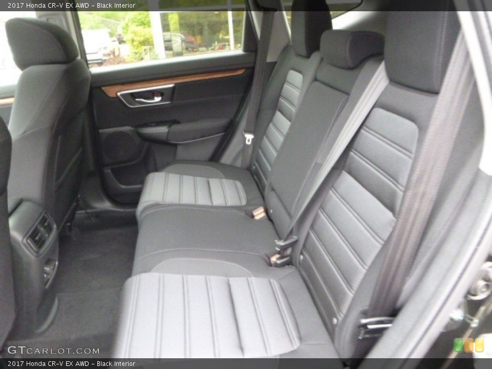 Black Interior Rear Seat for the 2017 Honda CR-V EX AWD #120431222