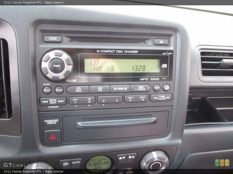 Black Interior Controls for the 2012 Honda Ridgeline RTL #120433318