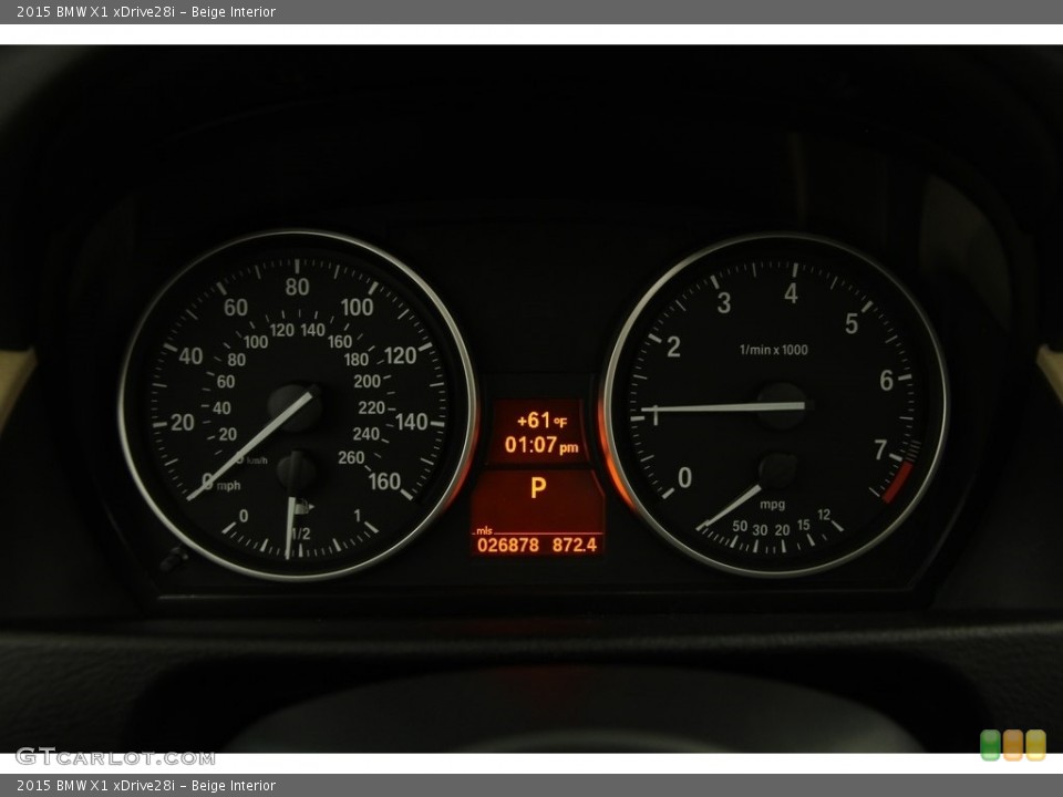 Beige Interior Gauges for the 2015 BMW X1 xDrive28i #120433540