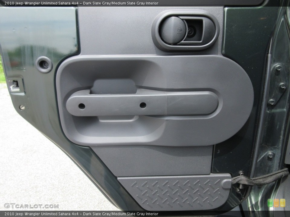 Dark Slate Gray/Medium Slate Gray Interior Door Panel for the 2010 Jeep Wrangler Unlimited Sahara 4x4 #120438607