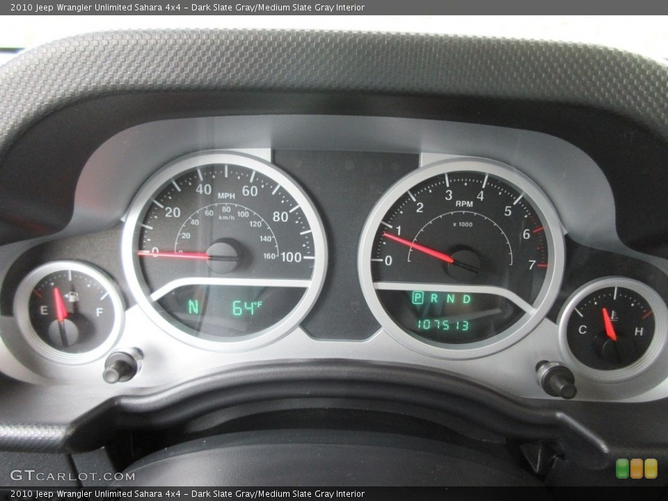 Dark Slate Gray/Medium Slate Gray Interior Gauges for the 2010 Jeep Wrangler Unlimited Sahara 4x4 #120439306