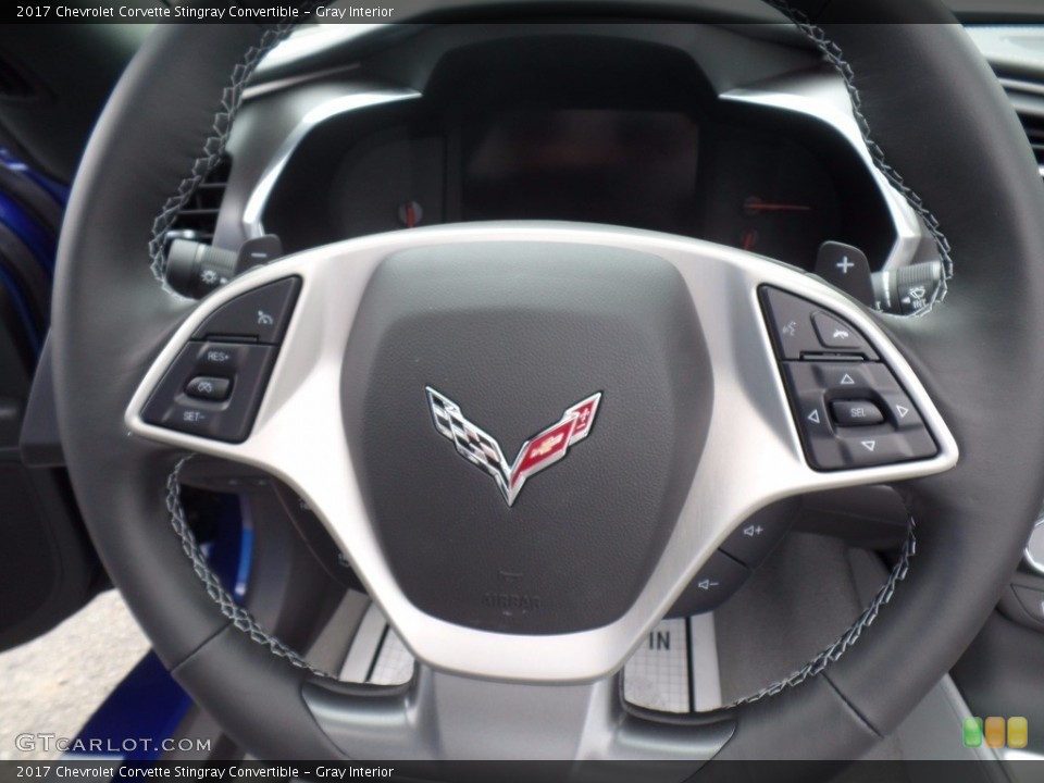 Gray Interior Steering Wheel for the 2017 Chevrolet Corvette Stingray Convertible #120441937