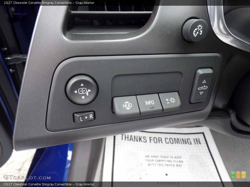 Gray Interior Controls for the 2017 Chevrolet Corvette Stingray Convertible #120442015