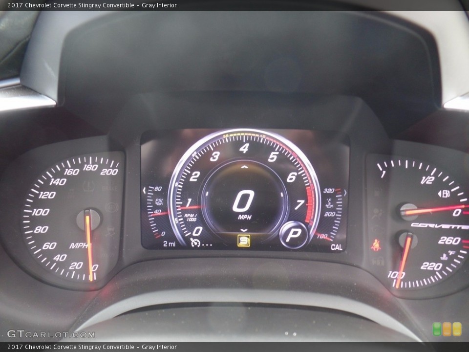 Gray Interior Gauges for the 2017 Chevrolet Corvette Stingray Convertible #120442042
