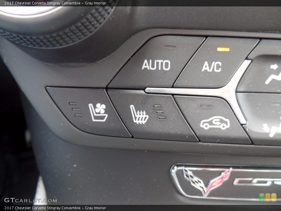 Gray Interior Controls for the 2017 Chevrolet Corvette Stingray Convertible #120442375