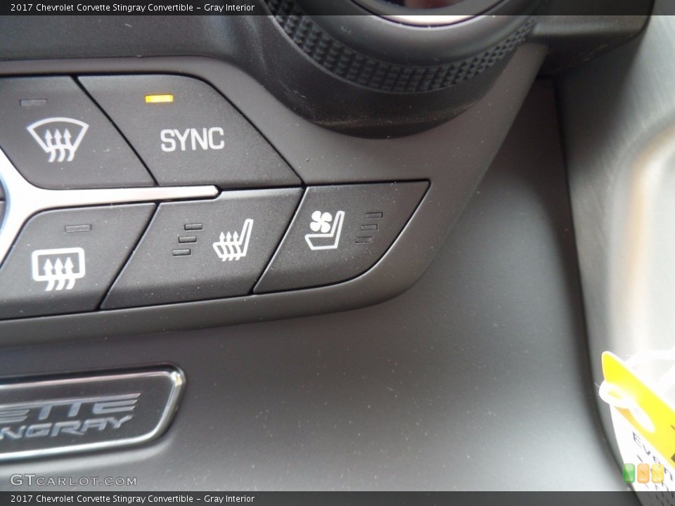 Gray Interior Controls for the 2017 Chevrolet Corvette Stingray Convertible #120442396