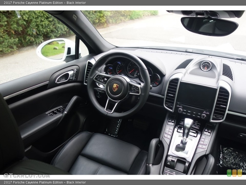 Black Interior Dashboard for the 2017 Porsche Cayenne Platinum Edition #120452486