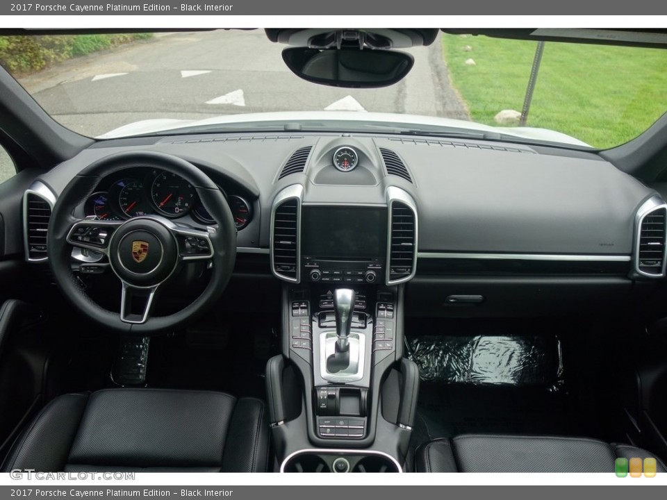 Black Interior Dashboard for the 2017 Porsche Cayenne Platinum Edition #120452516