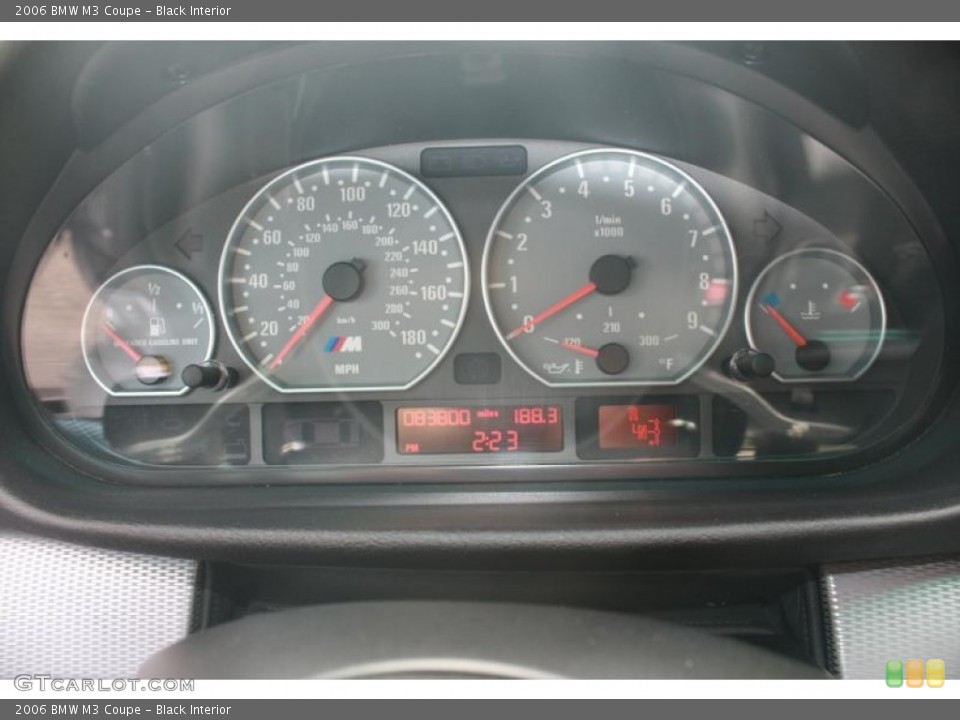 Black Interior Gauges for the 2006 BMW M3 Coupe #120454562