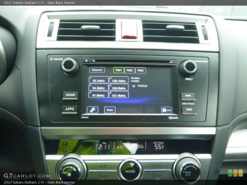 Slate Black Interior Controls for the 2017 Subaru Outback 2.5i #120458300