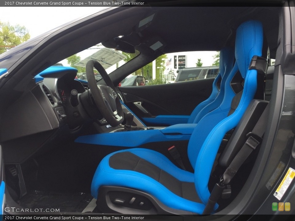 Tension Blue Two-Tone Interior Front Seat for the 2017 Chevrolet Corvette Grand Sport Coupe #120459503