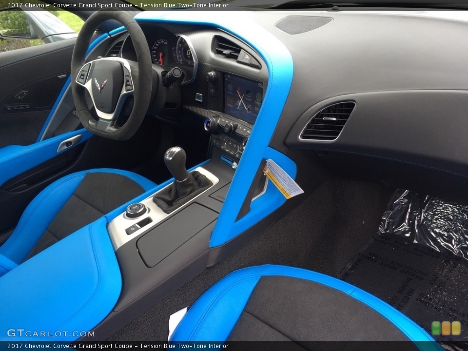 Tension Blue Two-Tone Interior Dashboard for the 2017 Chevrolet Corvette Grand Sport Coupe #120459770