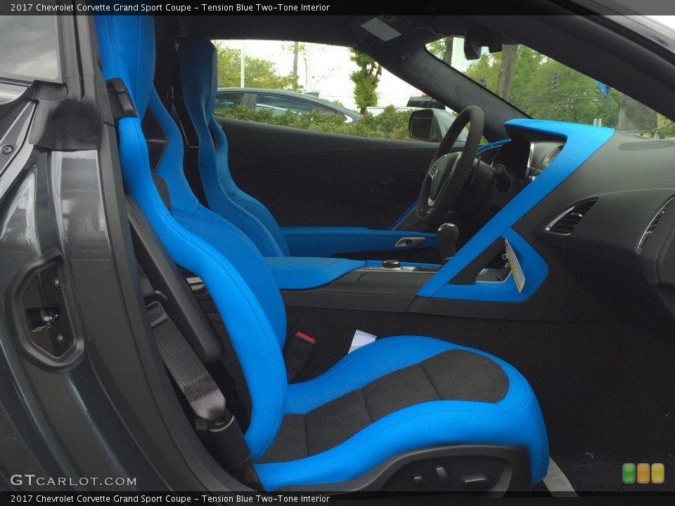 Tension Blue Two-Tone 2017 Chevrolet Corvette Interiors