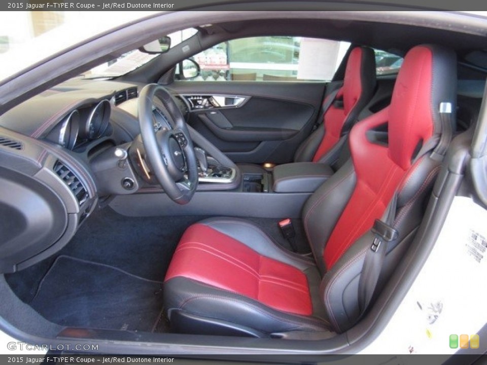 Jet/Red Duotone Interior Photo for the 2015 Jaguar F-TYPE R Coupe #120462944