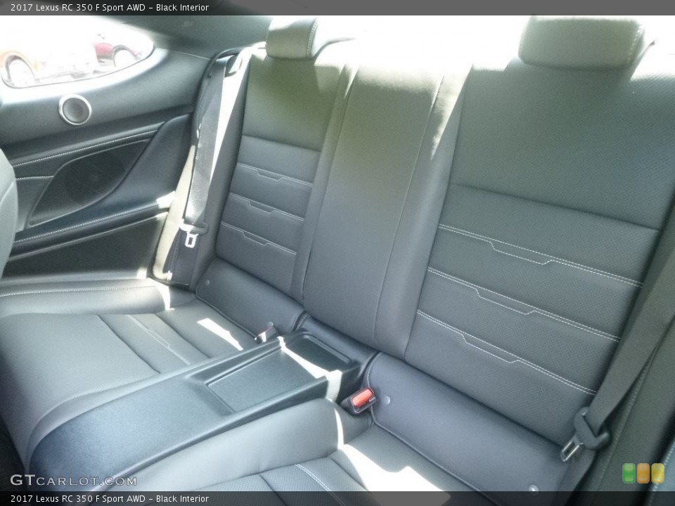 Black Interior Rear Seat for the 2017 Lexus RC 350 F Sport AWD #120489318