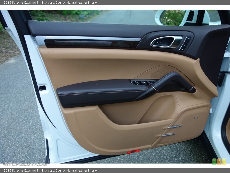 Espresso/Cognac Natural leather Interior Door Panel for the 2016 Porsche Cayenne S #120494475