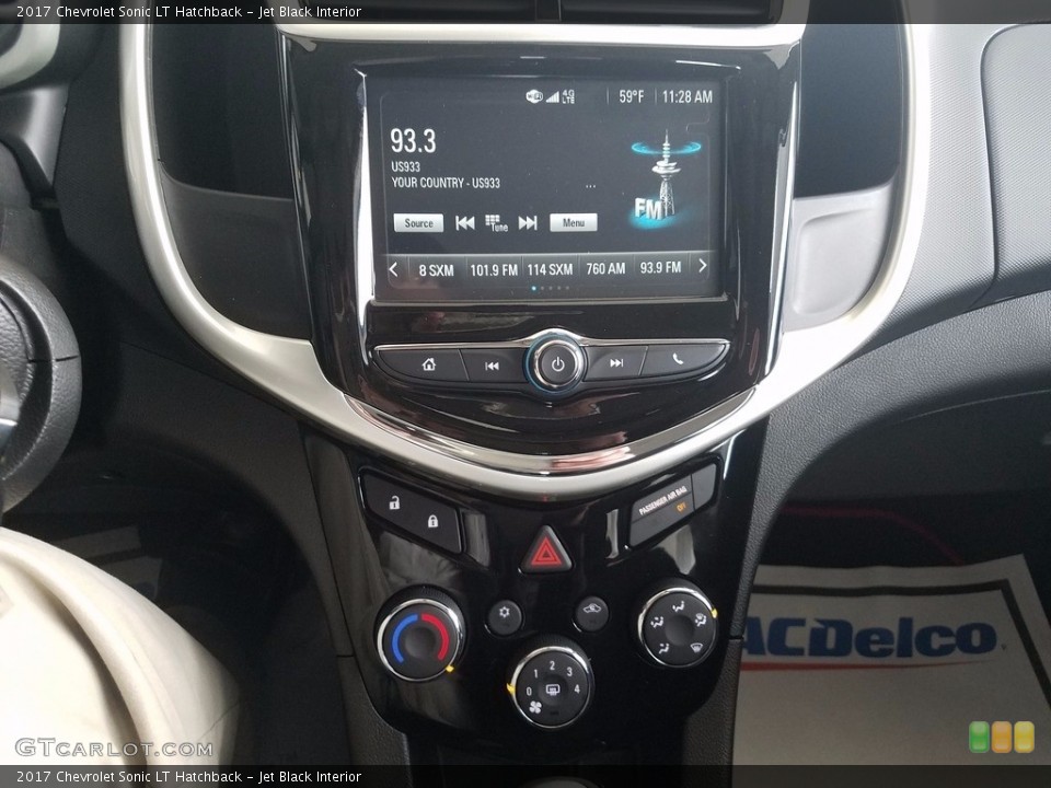Jet Black Interior Controls for the 2017 Chevrolet Sonic LT Hatchback #120495087