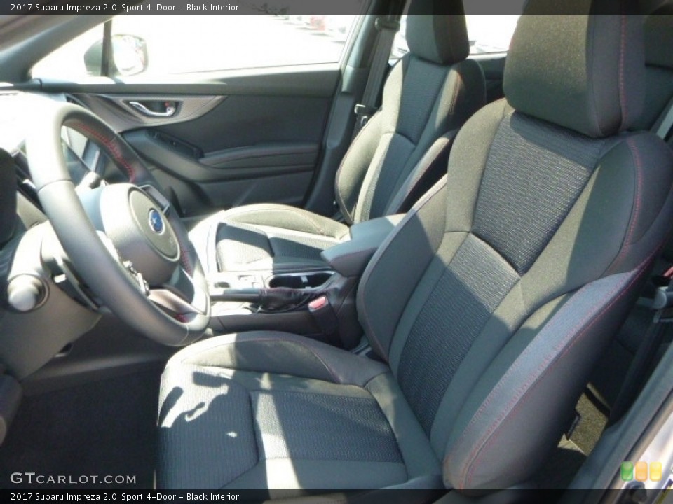 Black Interior Front Seat for the 2017 Subaru Impreza 2.0i Sport 4-Door #120503626