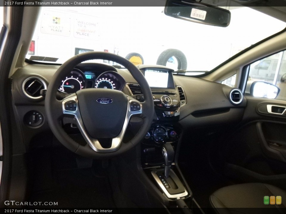 Charcoal Black Interior Dashboard for the 2017 Ford Fiesta Titanium Hatchback #120505906