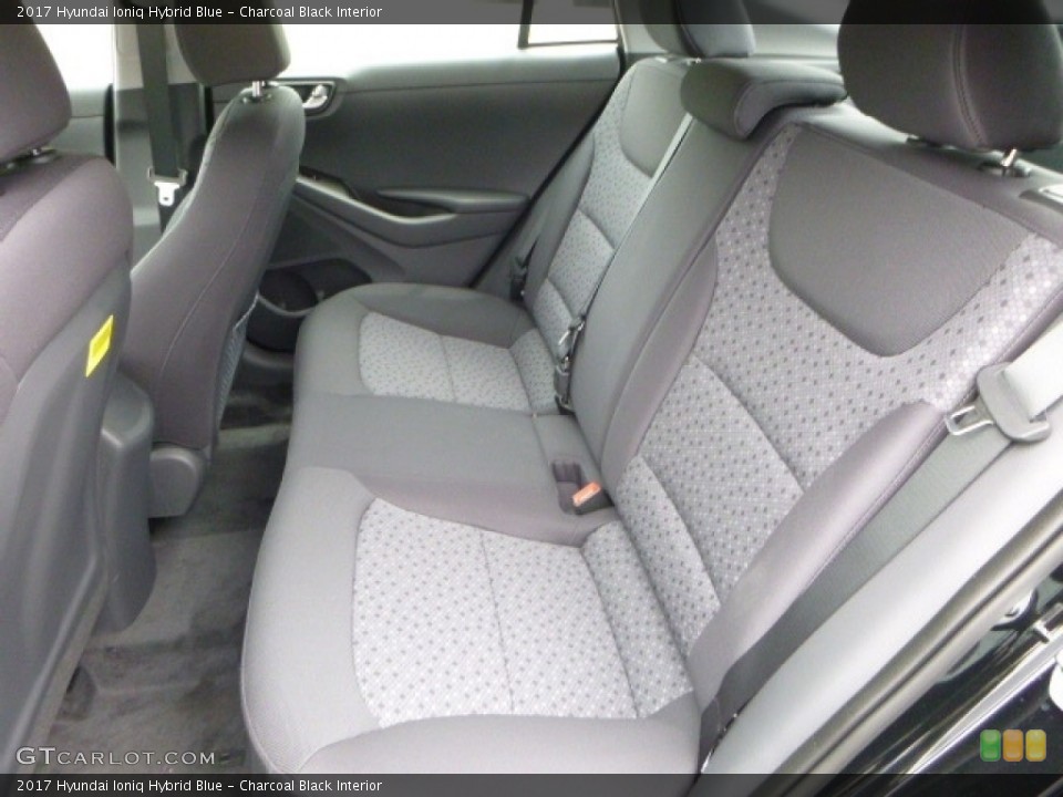 Charcoal Black Interior Rear Seat for the 2017 Hyundai Ioniq Hybrid Blue #120538311