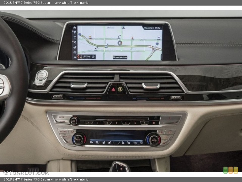 Ivory White/Black Interior Controls for the 2018 BMW 7 Series 750i Sedan #120540555