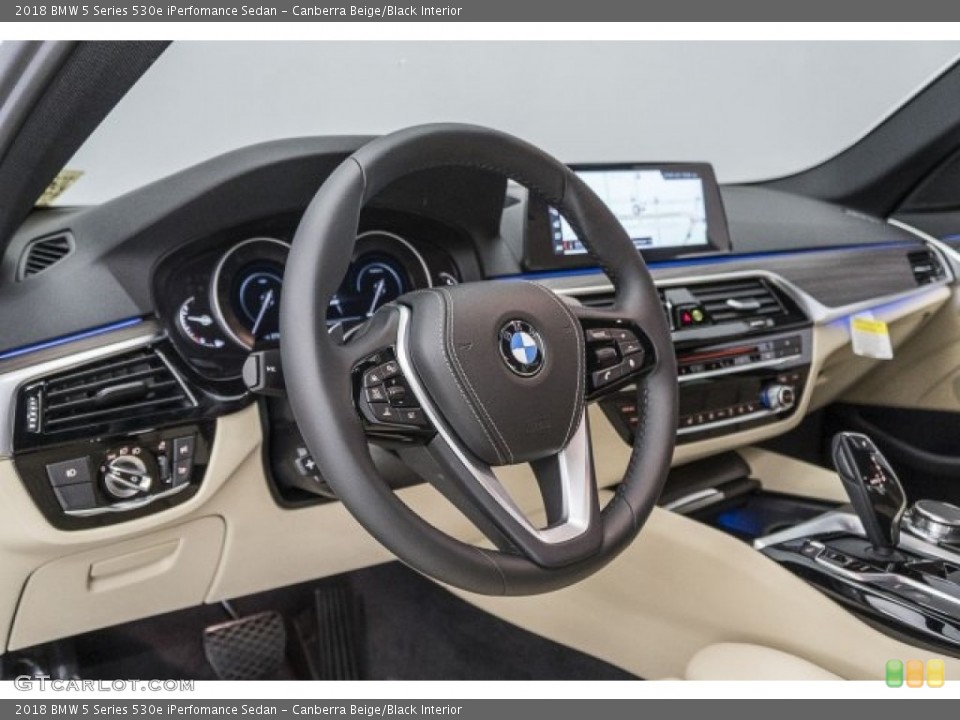Canberra Beige/Black Interior Dashboard for the 2018 BMW 5 Series 530e iPerfomance Sedan #120540753
