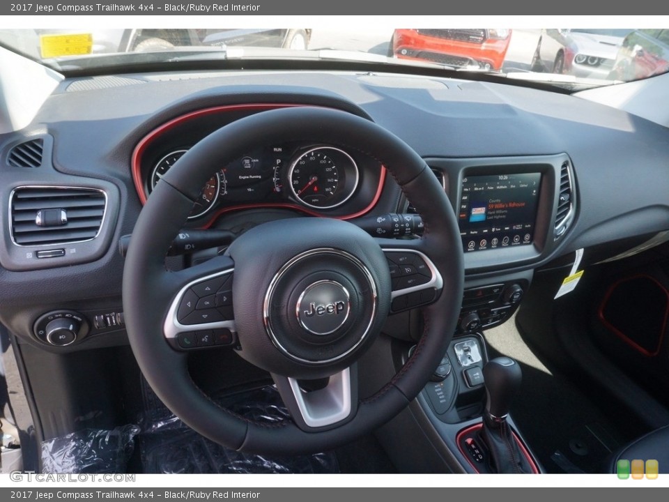 Black/Ruby Red Interior Dashboard for the 2017 Jeep Compass Trailhawk 4x4 #120542946