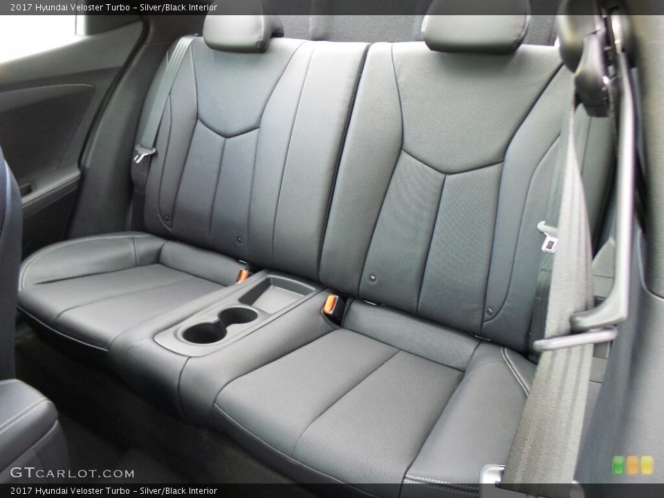 Silver/Black Interior Rear Seat for the 2017 Hyundai Veloster Turbo #120543684