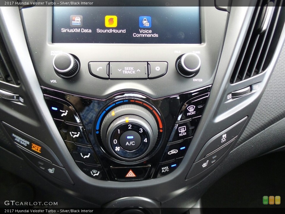 Silver/Black Interior Controls for the 2017 Hyundai Veloster Turbo #120544156