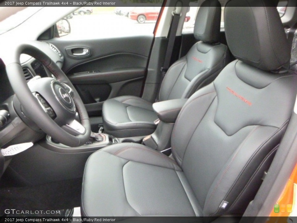 Black/Ruby Red 2017 Jeep Compass Interiors