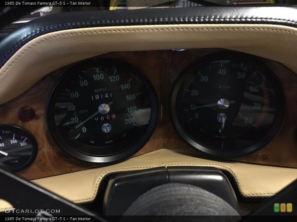 Tan Interior Gauges for the 1985 De Tomaso Pantera GT-5 S #120556901