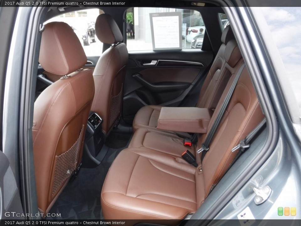 Chestnut Brown Interior Rear Seat for the 2017 Audi Q5 2.0 TFSI Premium quattro #120578470