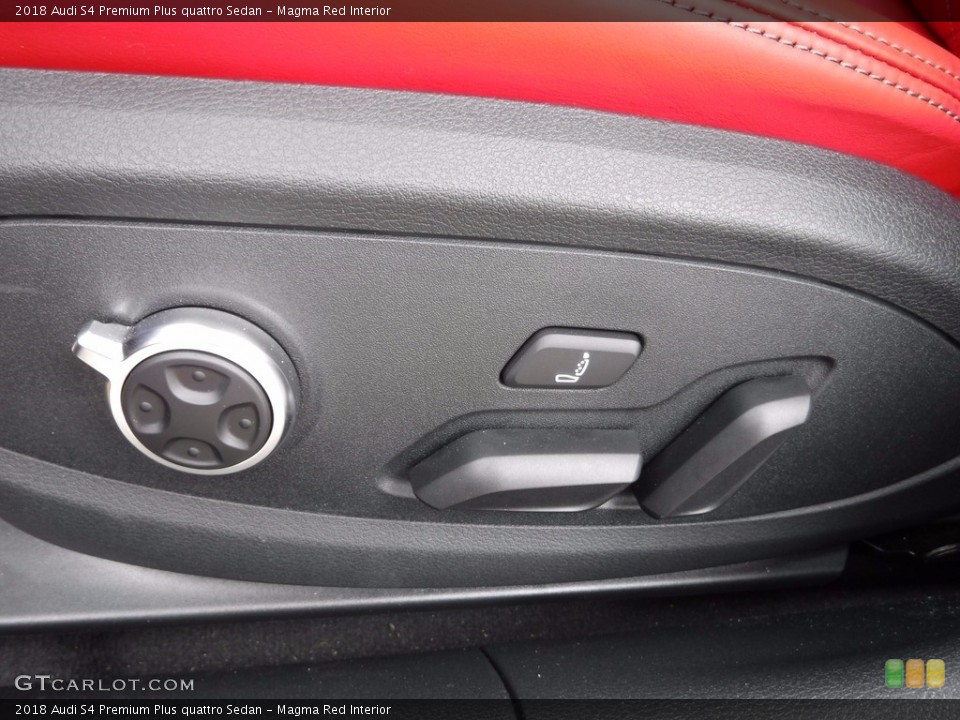 Magma Red Interior Controls for the 2018 Audi S4 Premium Plus quattro Sedan #120581209